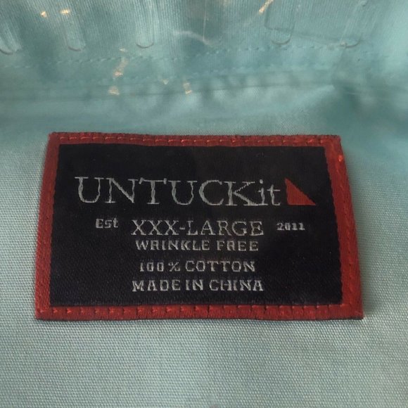 NEW UNTUCKit Portan Dress Shirt Light Green - Picture 4 of 4